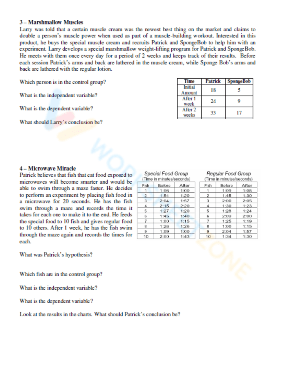 Identify Variables in Experiments - Page 4