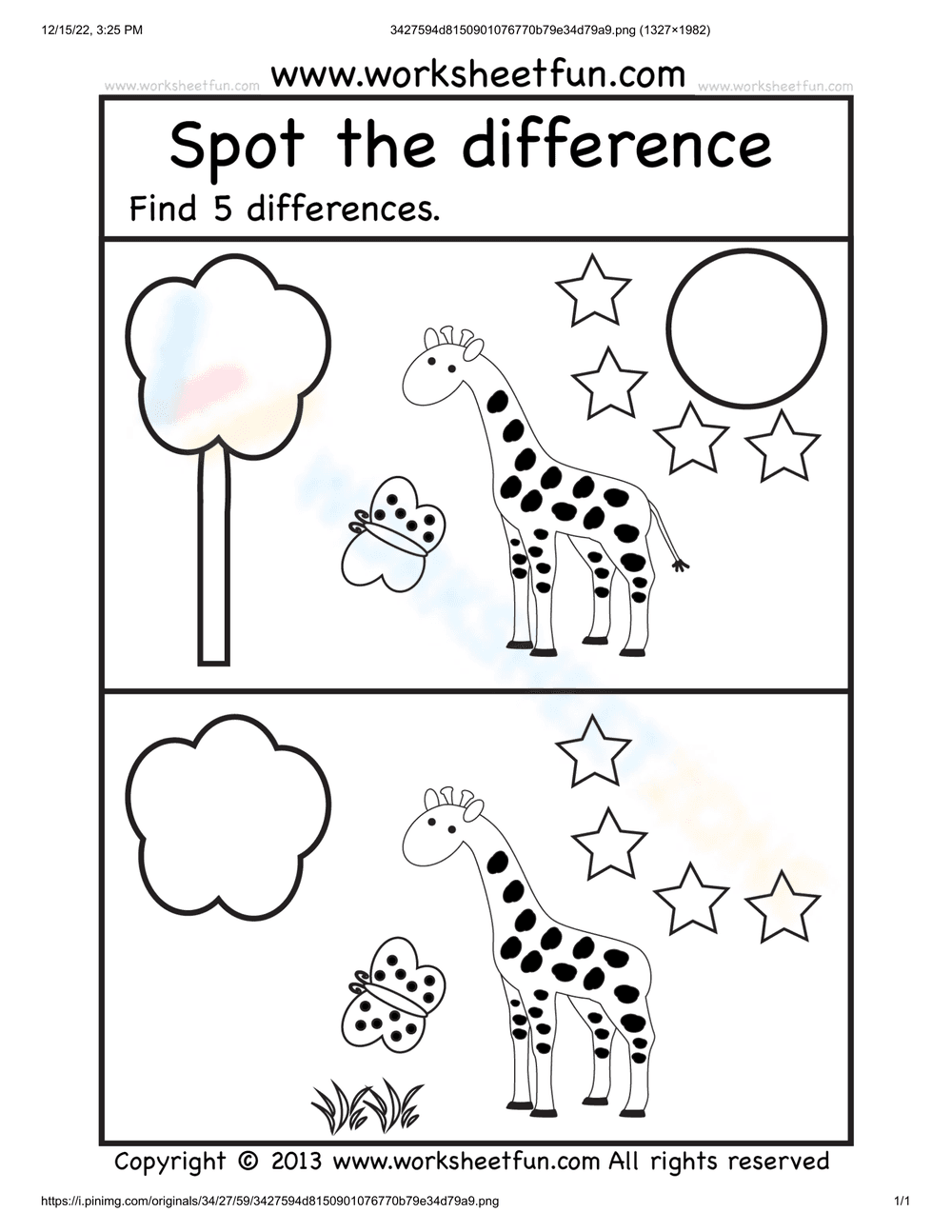 Spot the Difference Puzzle - Page 1