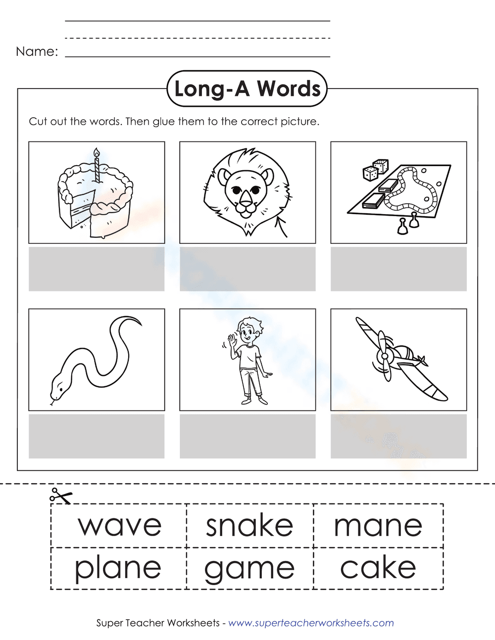 Discover Long A Words with This Worksheet - Page 1