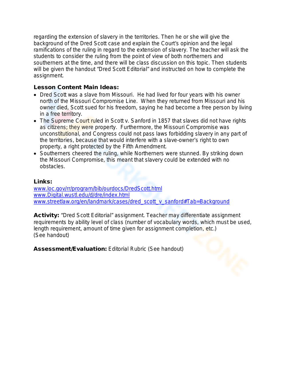 Updated Worksheet: Dred Scott vs. Sanford (1857) - Page 2