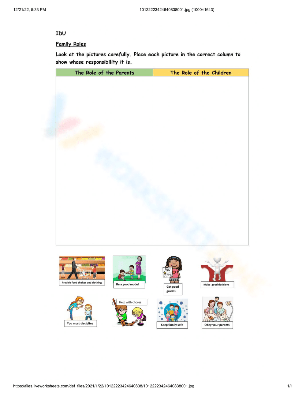 Exploring Roles of Parents and Children - Page 1