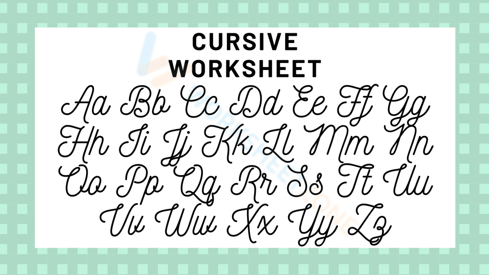 Practice Cursive Writing with this Worksheet - Page 1