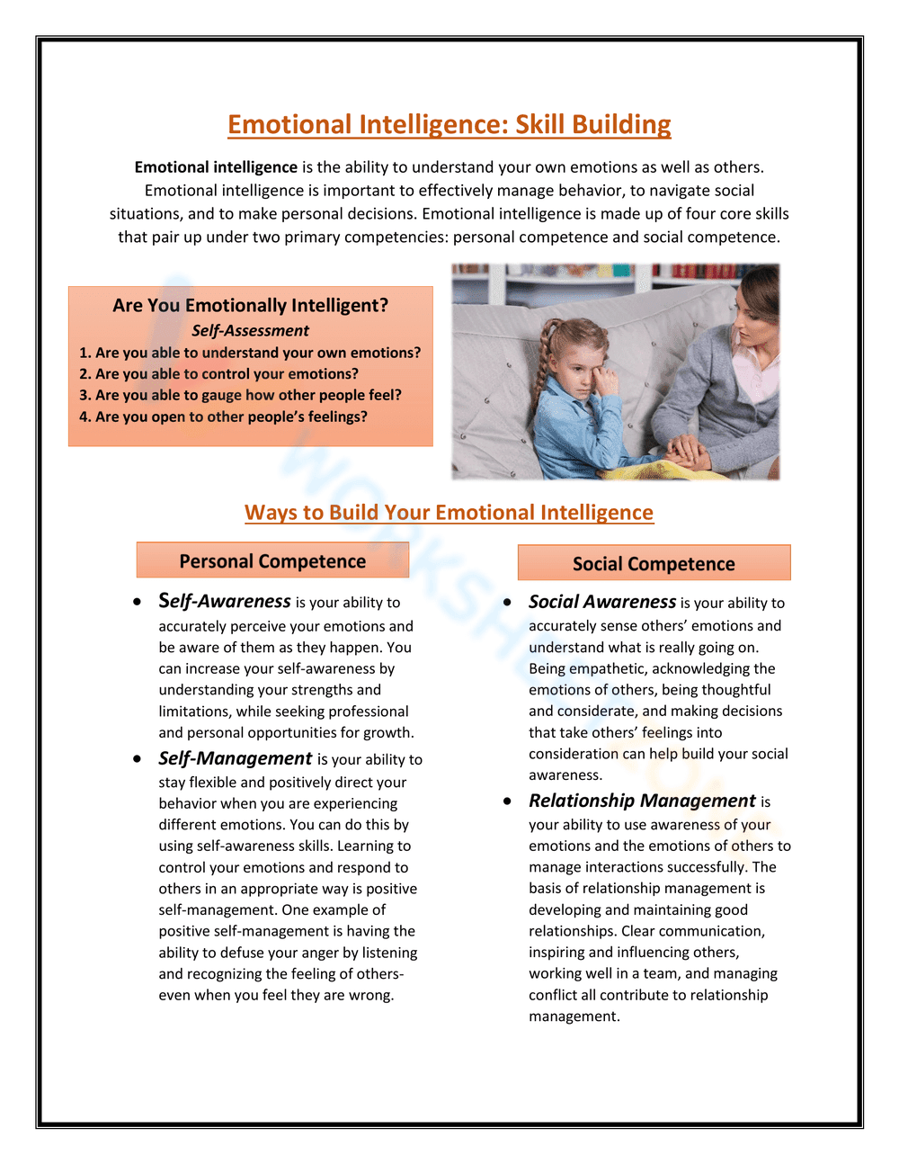 Building Skills in Emotional Intelligence - Page 1