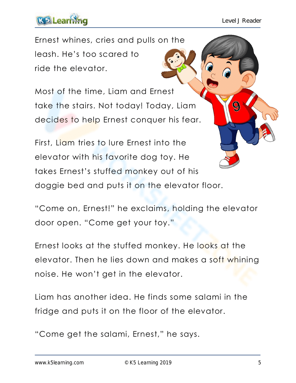 Reading Comprehension: Ernest and the Elevator - Page 2