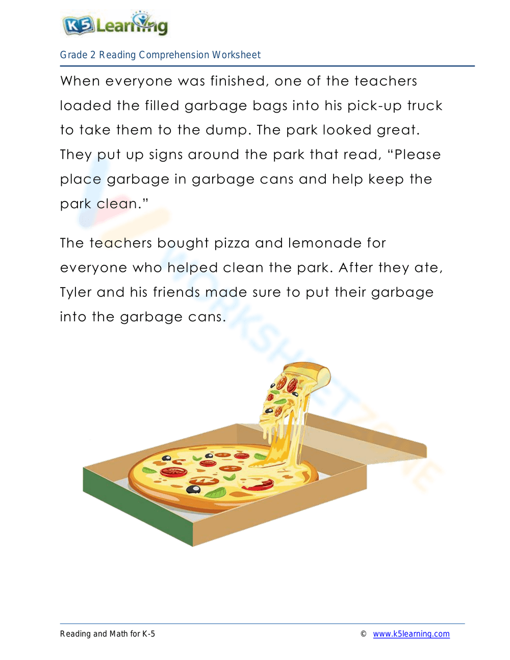 The Clean Park: A Reading Comprehension Adventure - Page 2