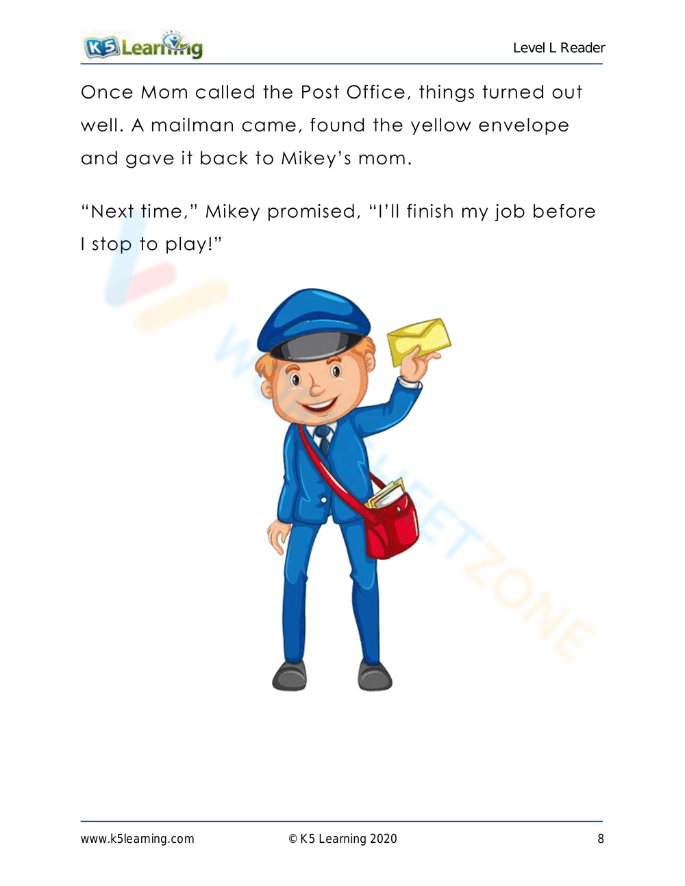 Mikey Mails It: A Reading Comprehension Worksheet Adventure - Page 5