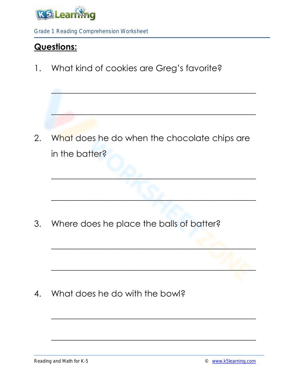 Making Cookies: A Recipe for Reading Comprehension - Page 2