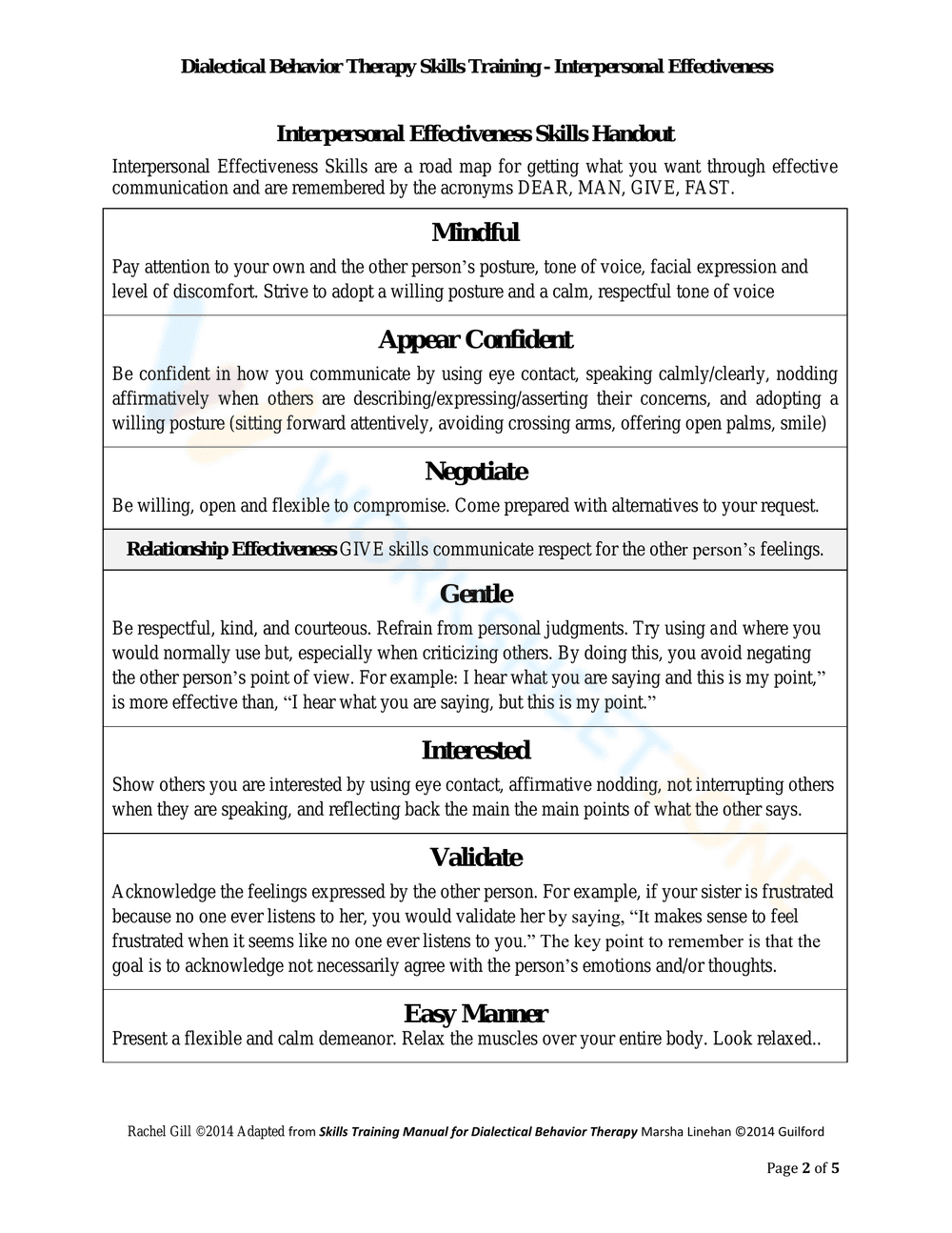 Updated DEAR MAN Communication Skills - Page 2