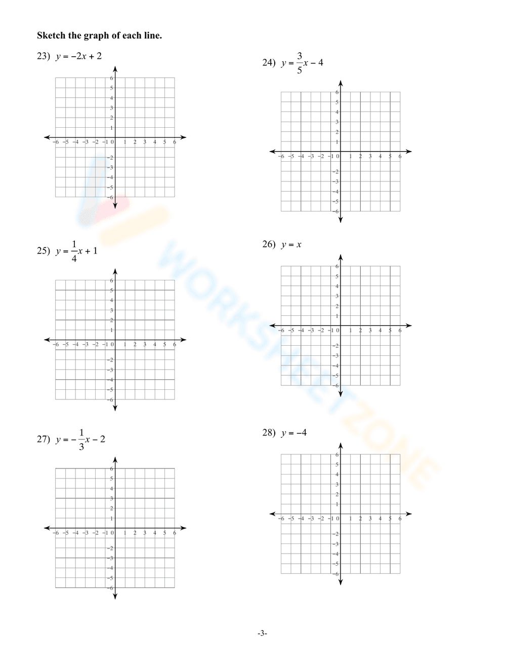 Practice with Slope-Intercept Form - Page 4