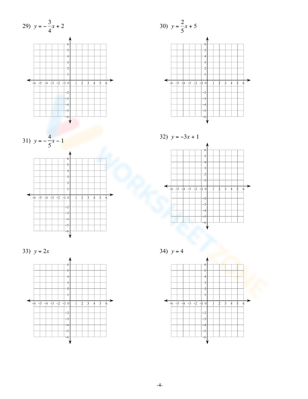 Practice with Slope-Intercept Form - Page 6