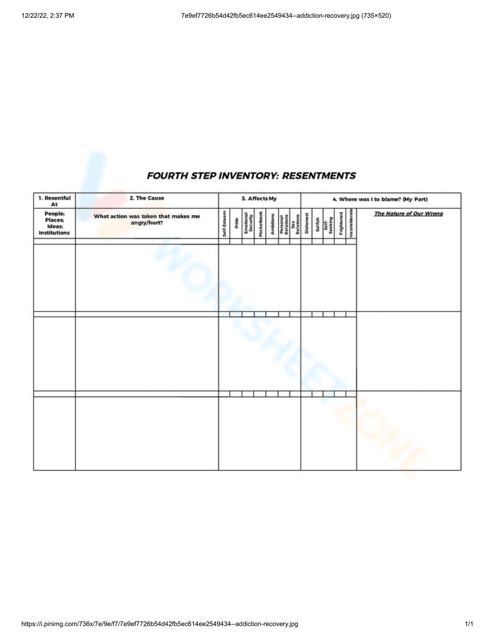 Practice with Fourth Step Concepts - Page 1