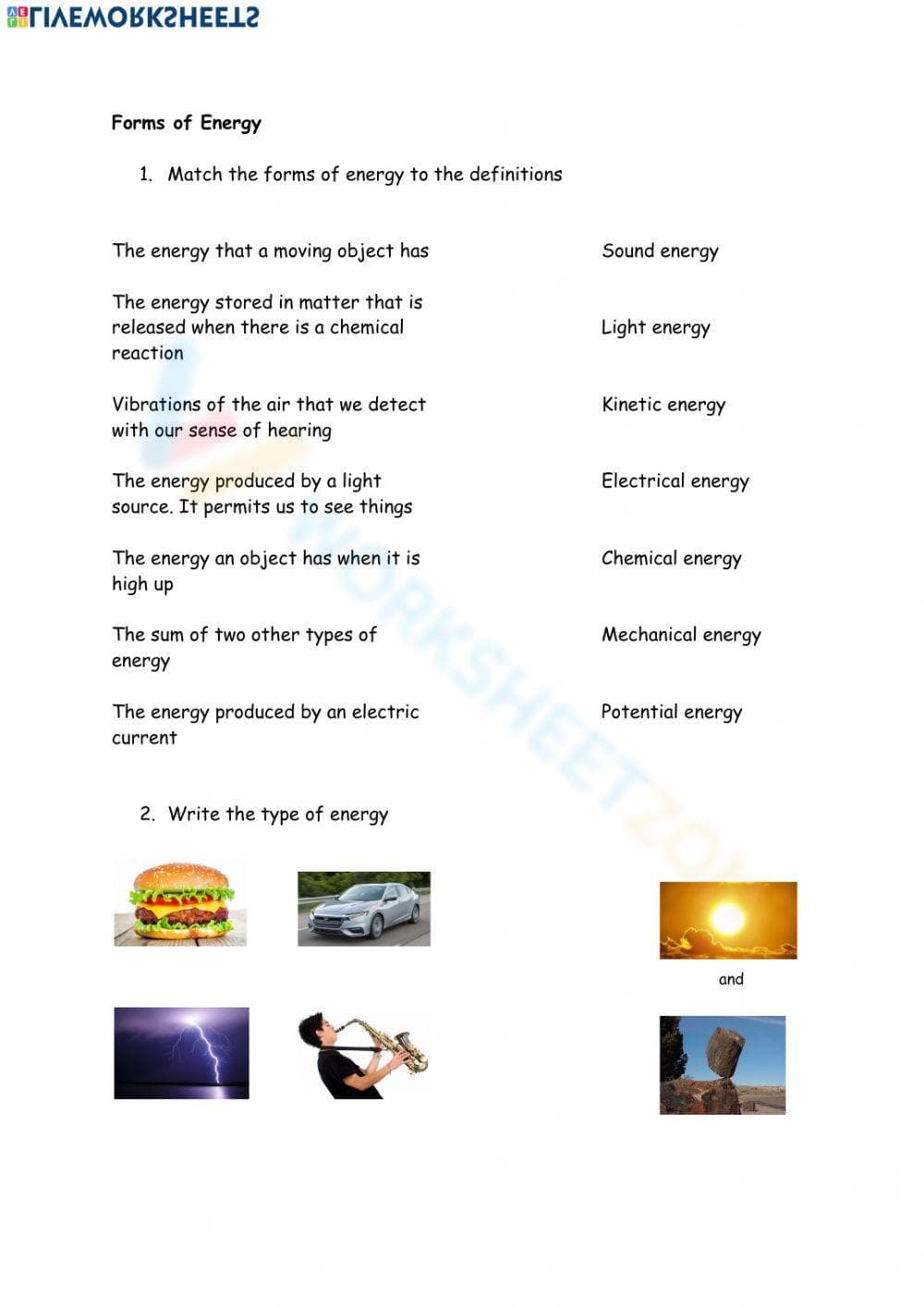 Discover Different Forms of Energy - Page 1