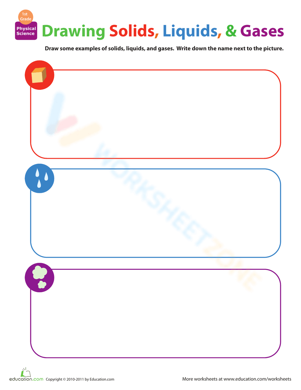 Drawing Solid, Liquid, and Gas - Page 1
