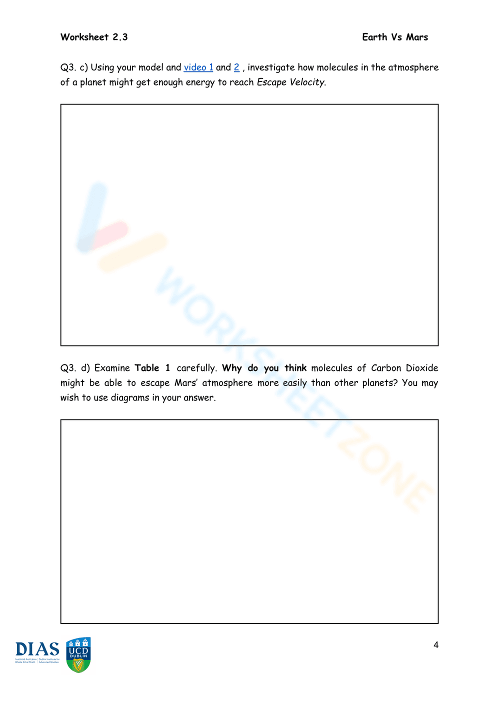 Updated Escape Velocity Science Worksheet - Page 4