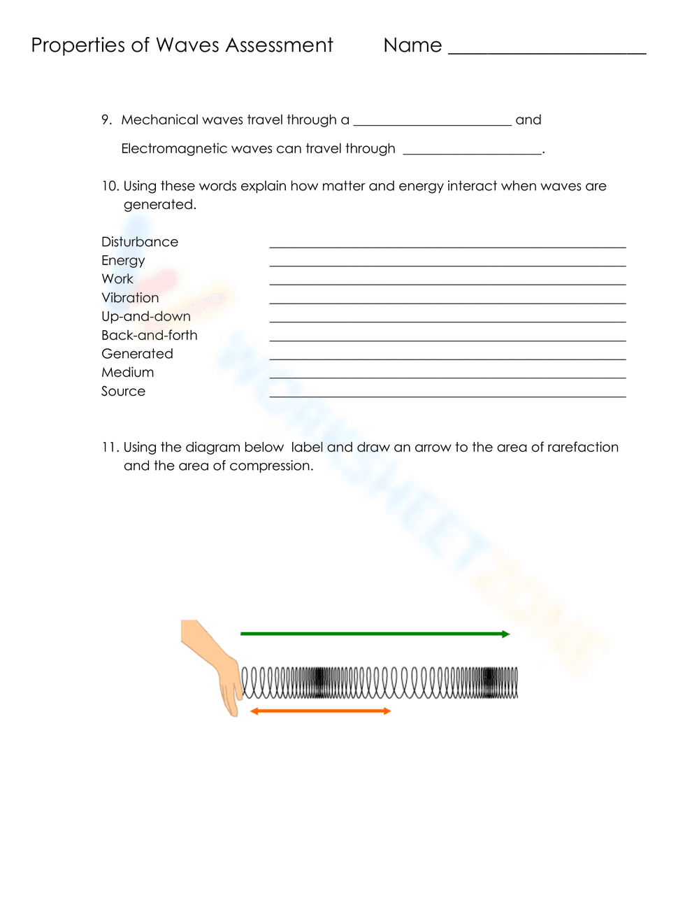 Properties of Waves Assessment - Page 2