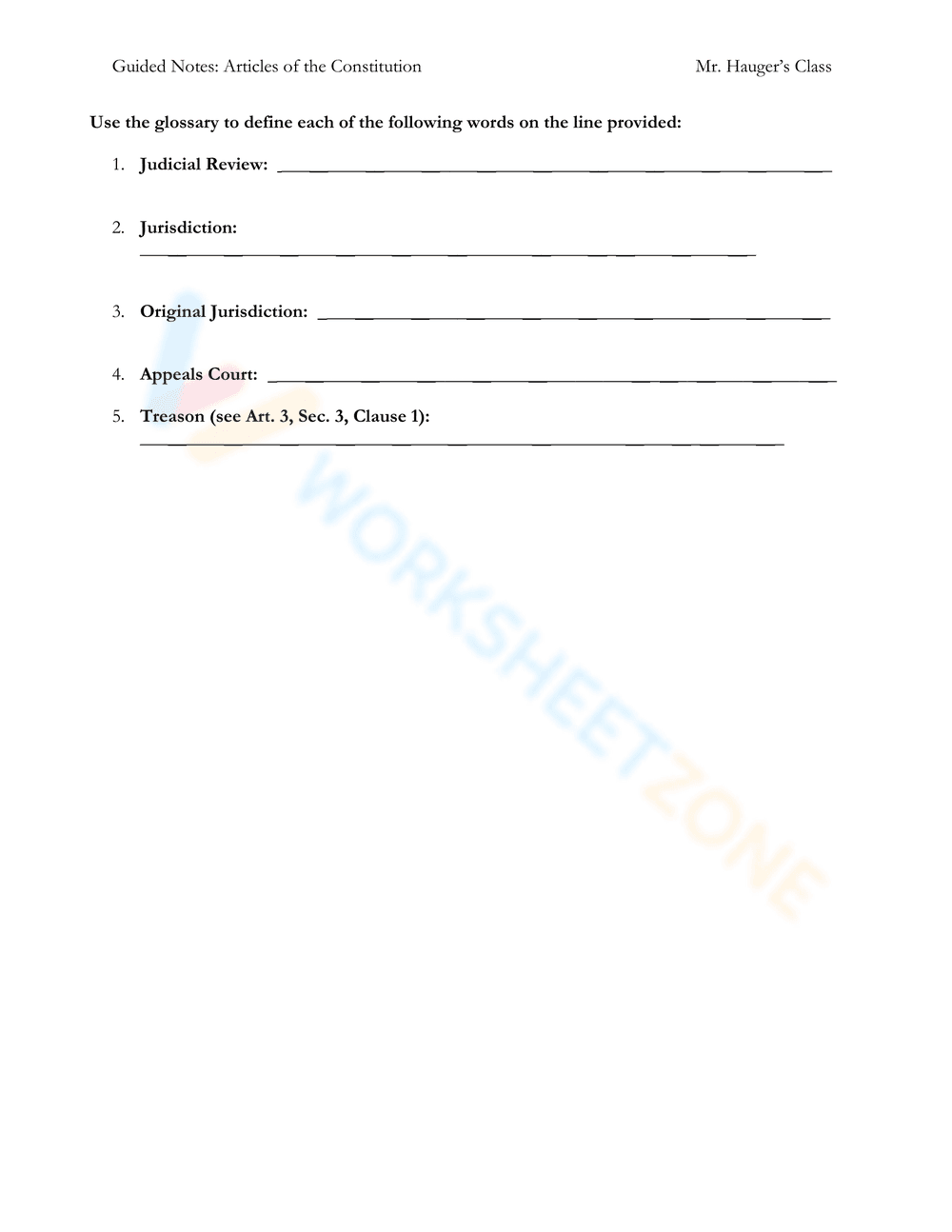 Guided Notes on the Articles of the Constitution - Page 6