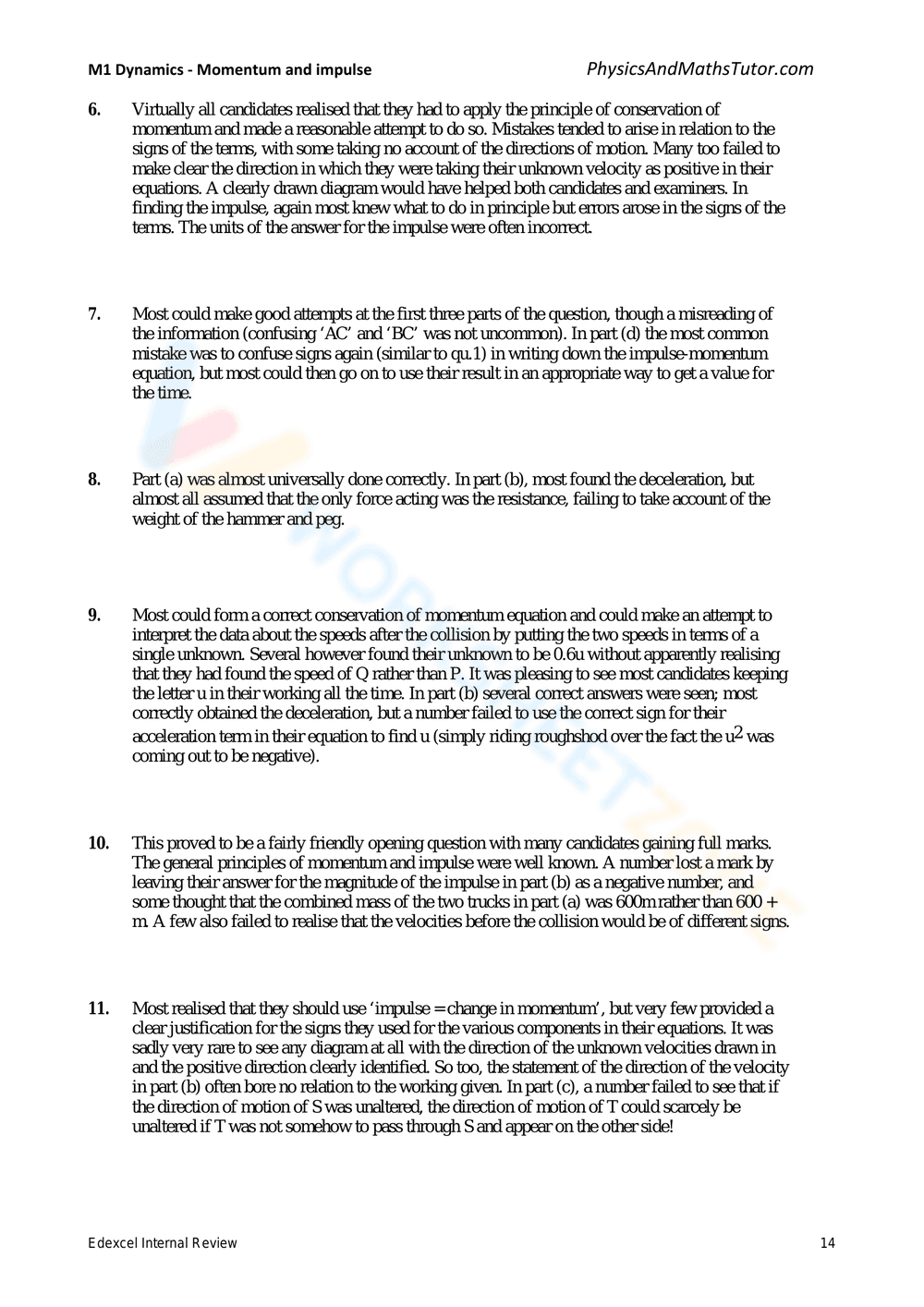Dynamics: Momentum and Impulse Study Guide - Page 14