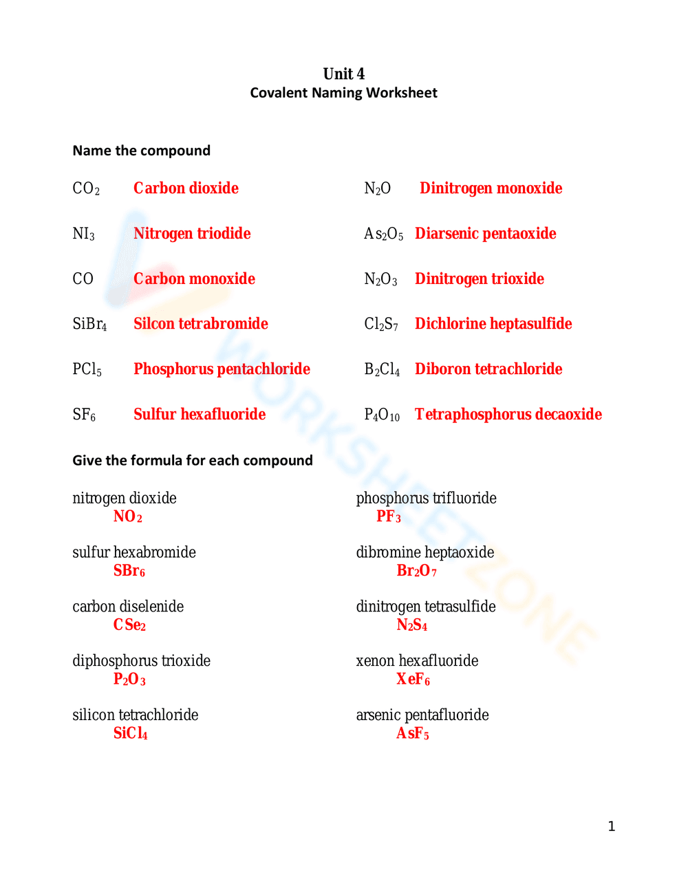 Updated Covalent Naming Practice - Page 1
