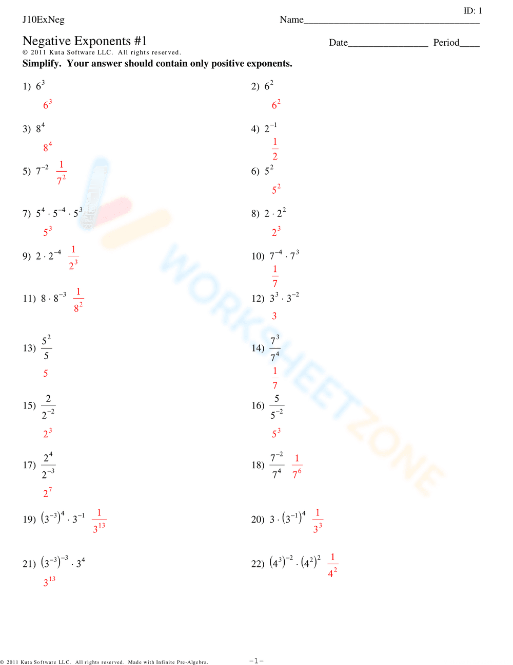 Updated Practice with Negative Exponents - Page 3