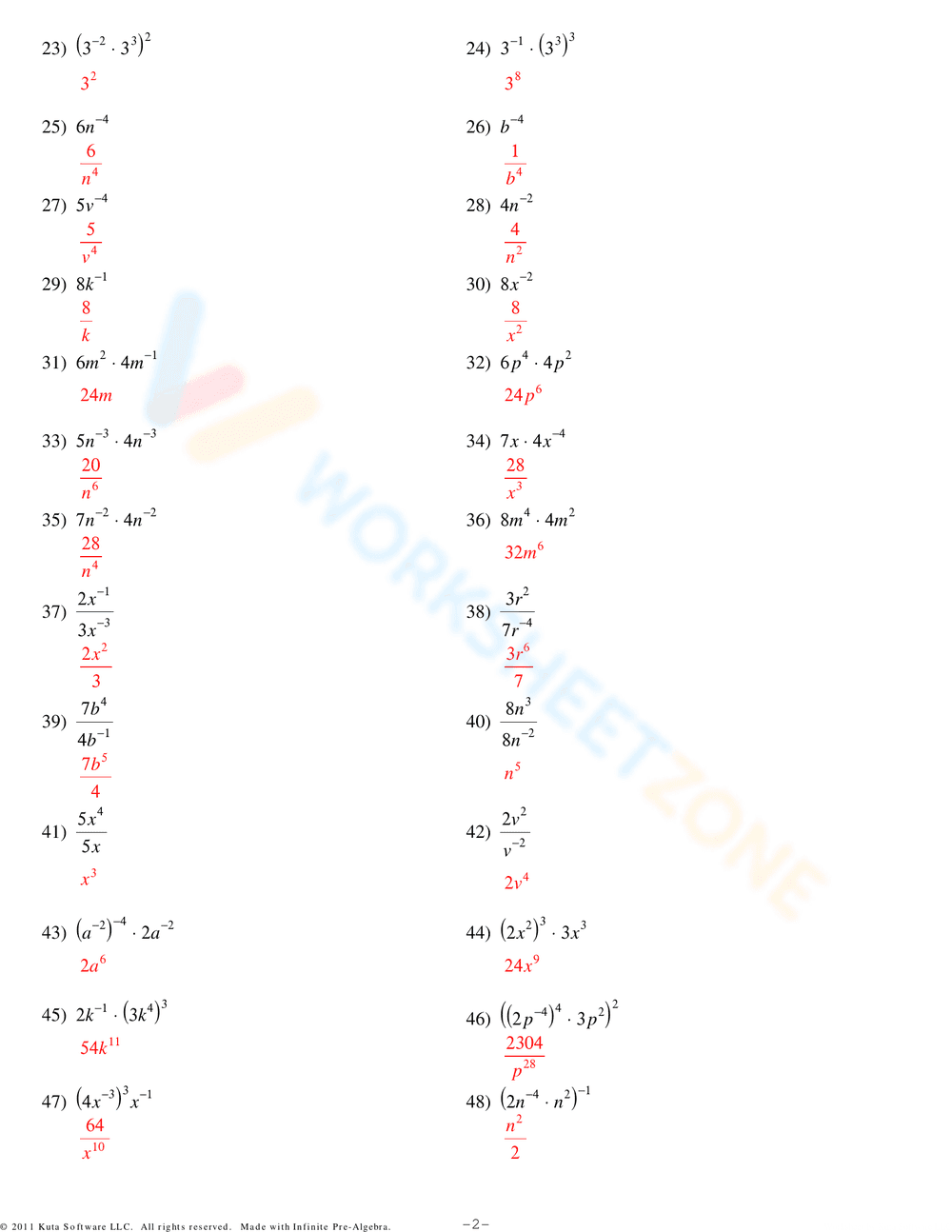 Updated Practice with Negative Exponents - Page 4
