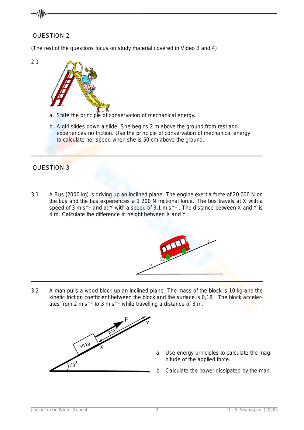Work, Energy, and Power Physics Worksheet - Page 2