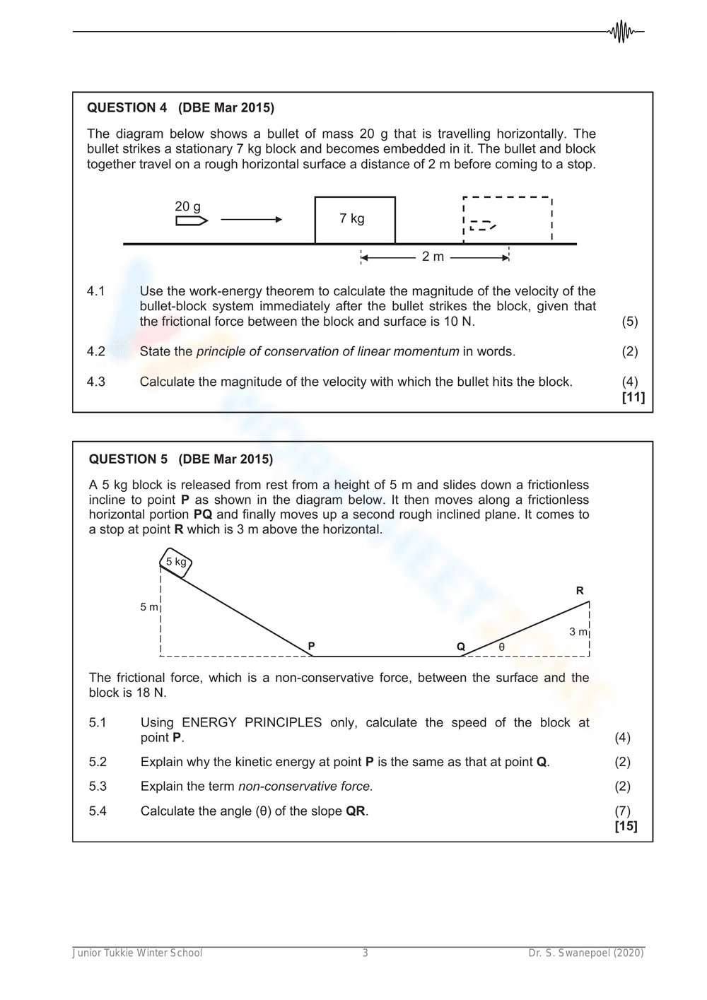 Work, Energy, and Power Physics Worksheet - Page 3