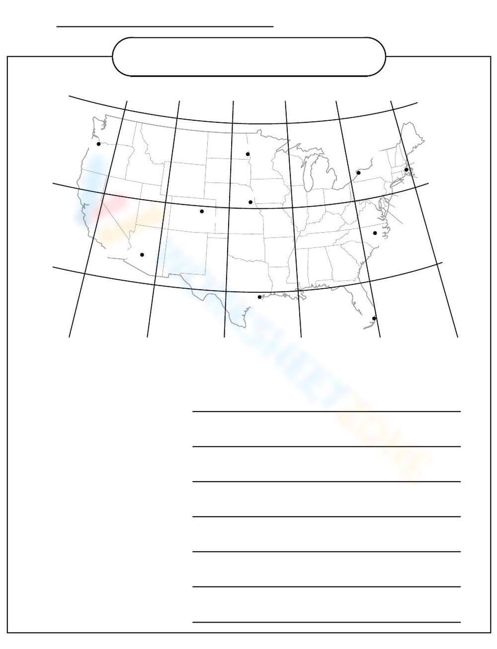 Latitude and Longitude Practice - Page 1