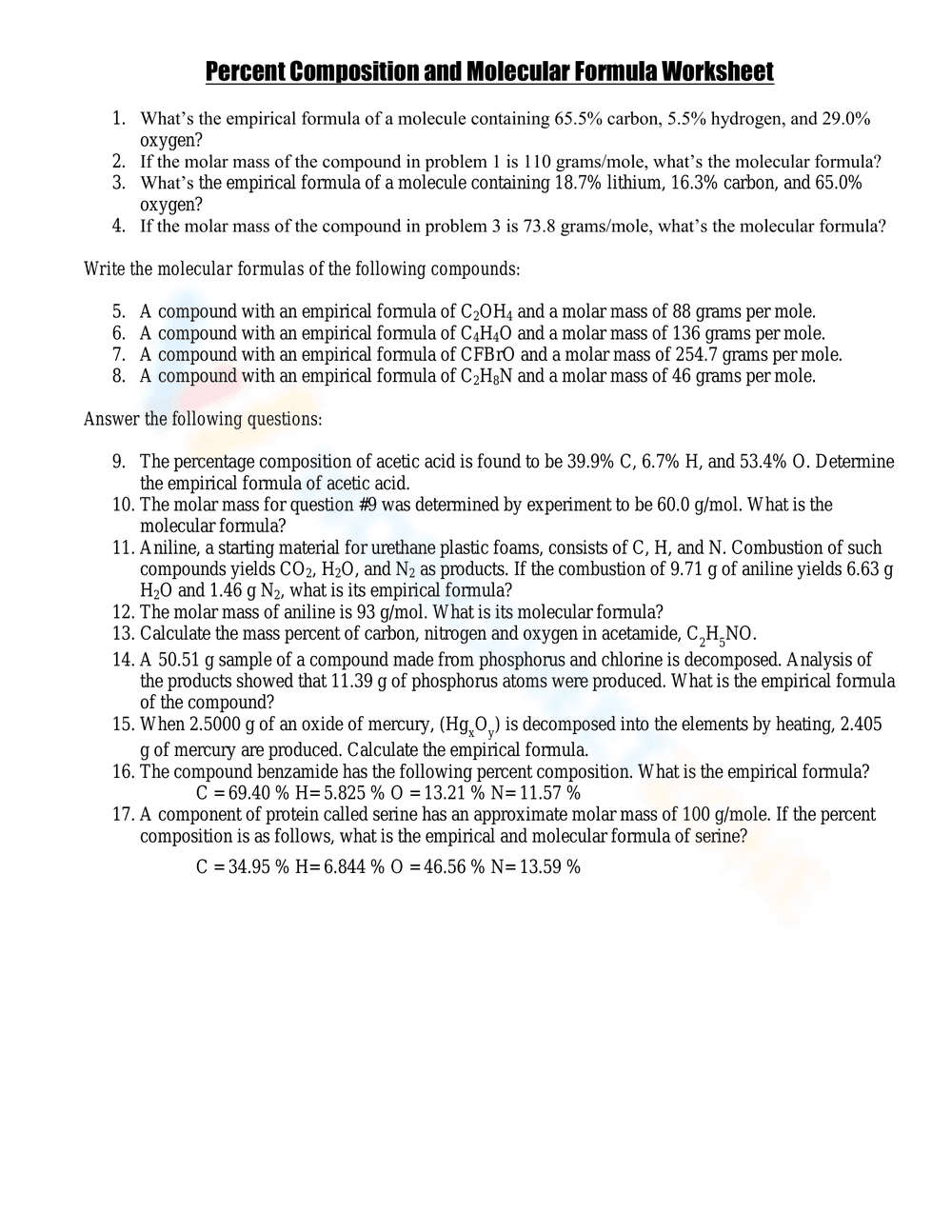 Discover Empirical and Molecular Formulas - Page 4