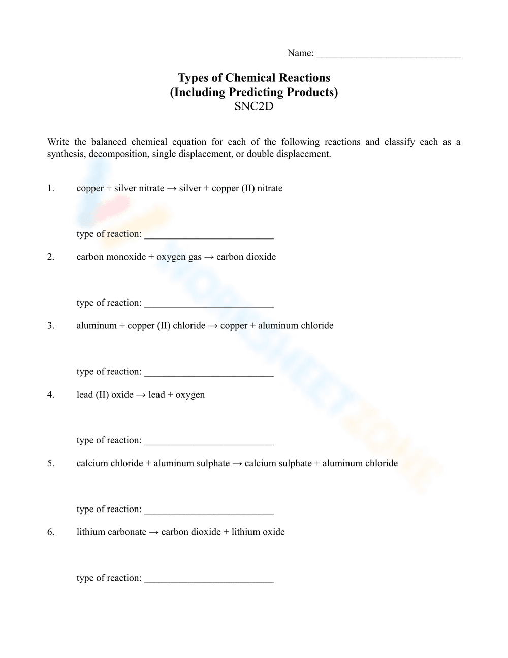 Predicting Chemical Reaction Products - Page 1
