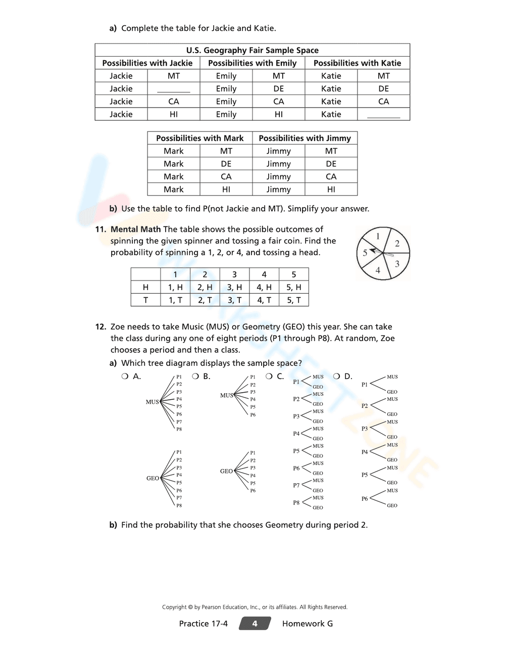 Probability of a Compound Event Worksheet - Page 10