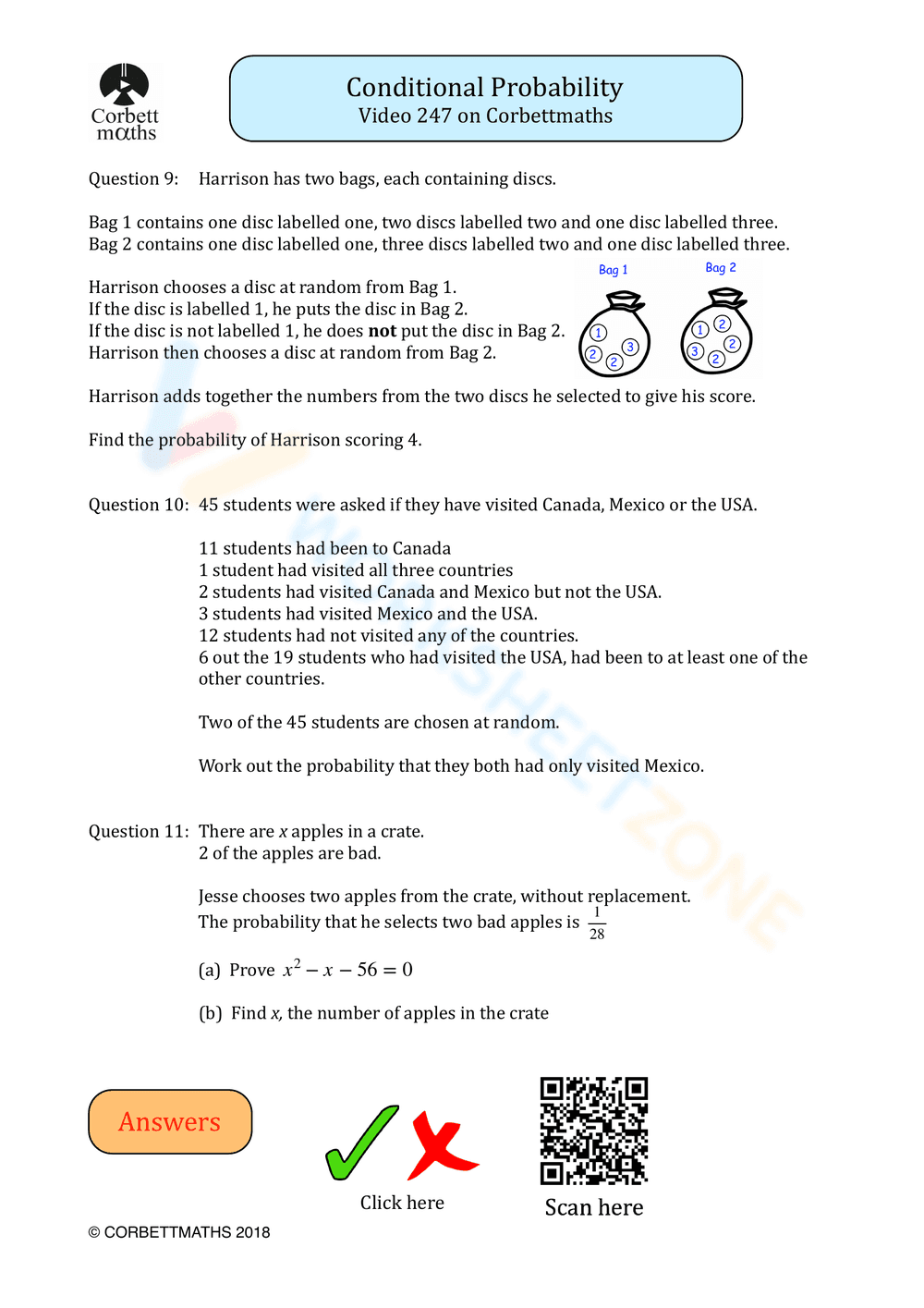 Updated Conditional Probability Worksheet for Statistics - Page 6
