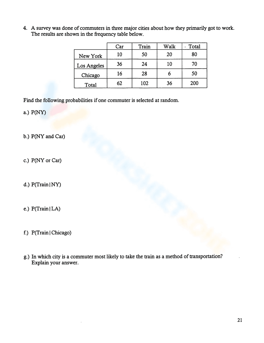 Conditional Probability Practice - Page 2