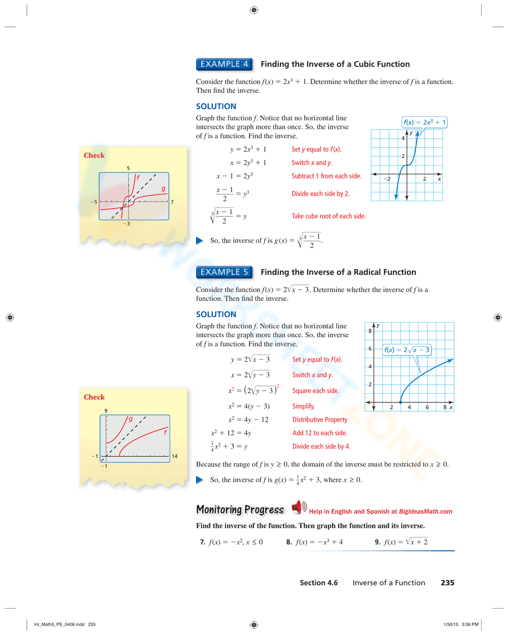 Practice Finding the Inverse of a Function - Page 5