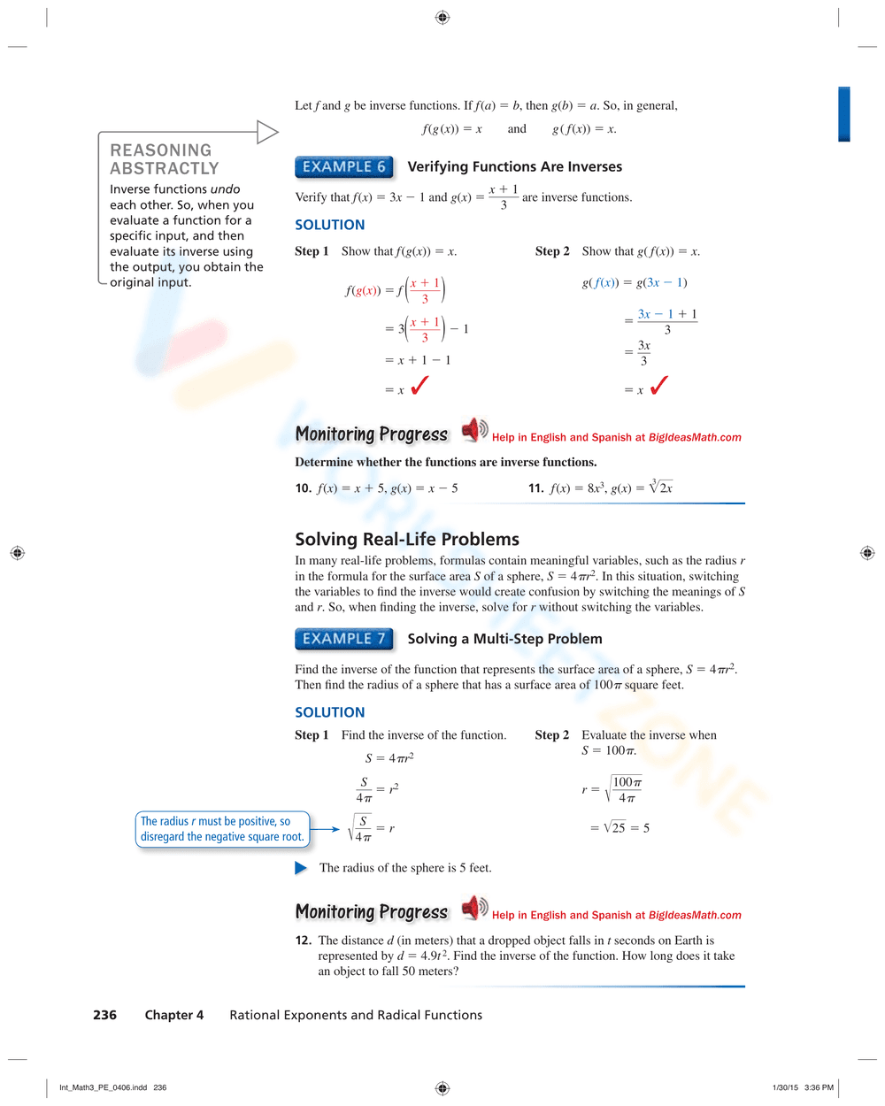 Practice Finding the Inverse of a Function - Page 6