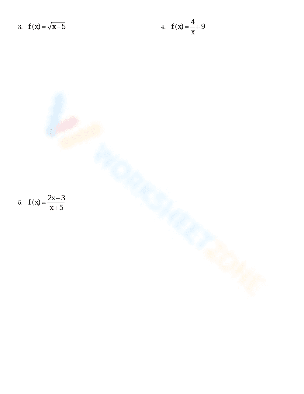 Mastering Inverse Functions: Practice Problems - Page 4