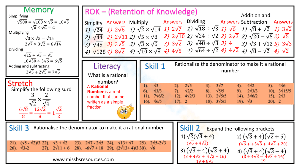 Rational Denominator Practice Problems - Page 2