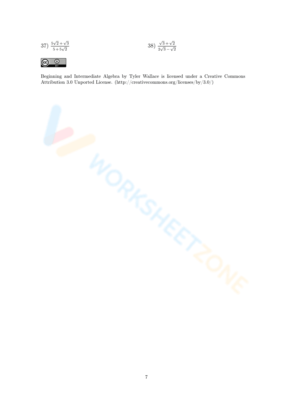 Updated Rational Denominator Practice Sheet - Page 7