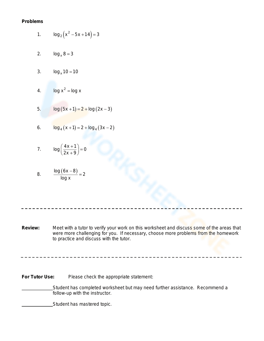 Logarithmic Equations: Step-by-Step Guide - Page 4