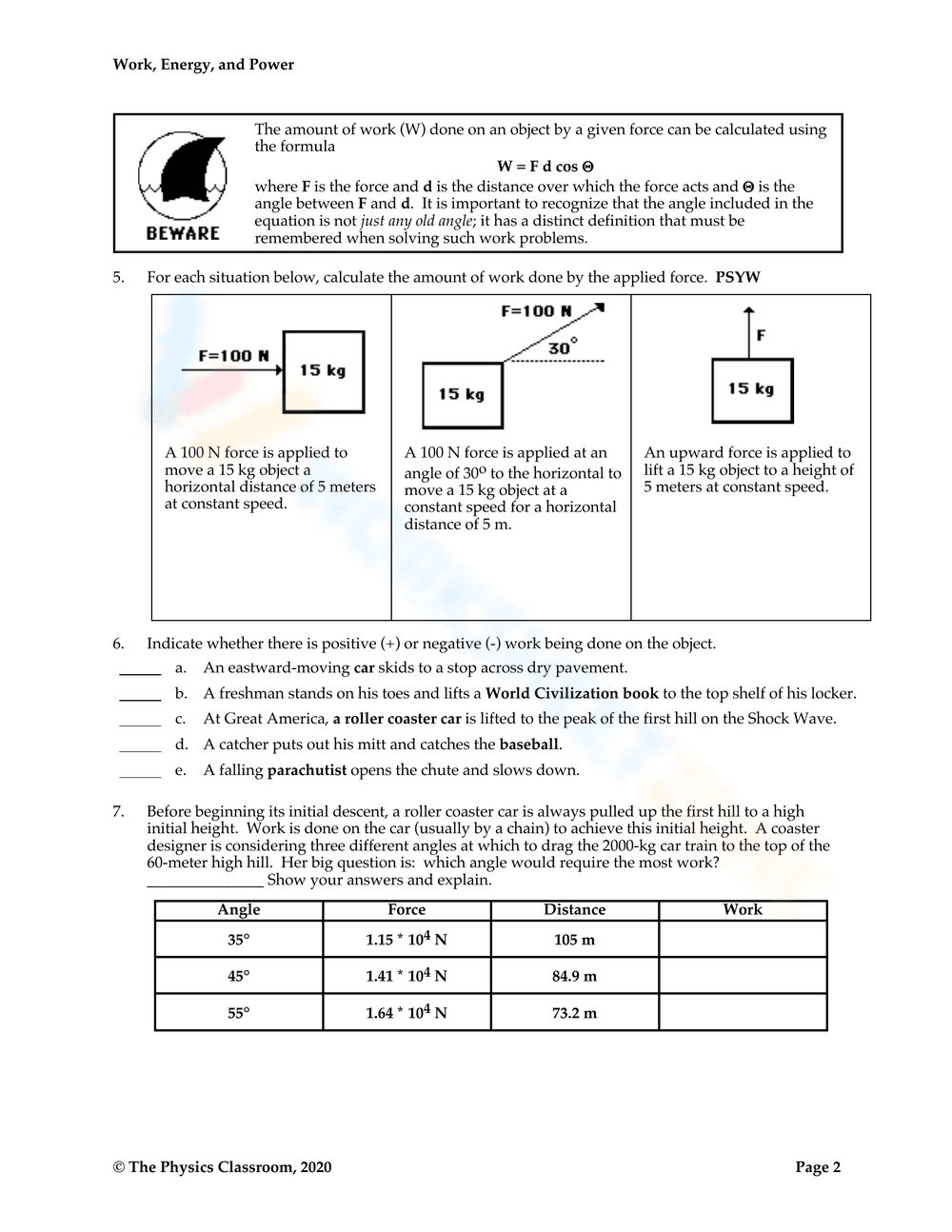 Applied Physics: Understanding Work, Power, Energy - Page 1