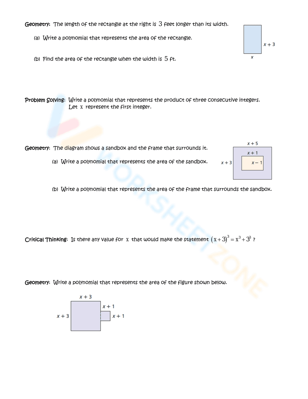 Multiplying Polynomials: Algebra Practice - Page 4