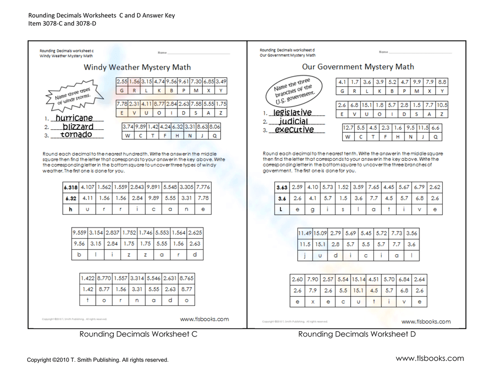 Practice Rounding Decimals with this Comprehensive Worksheet - Page 6