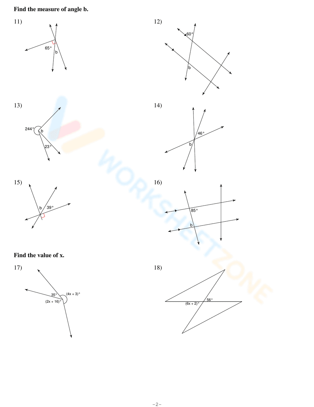 Angle Relationships - Page 2