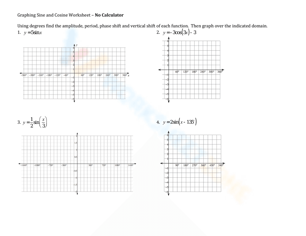 Graph Sine and Cosine Without Calculator - Page 1
