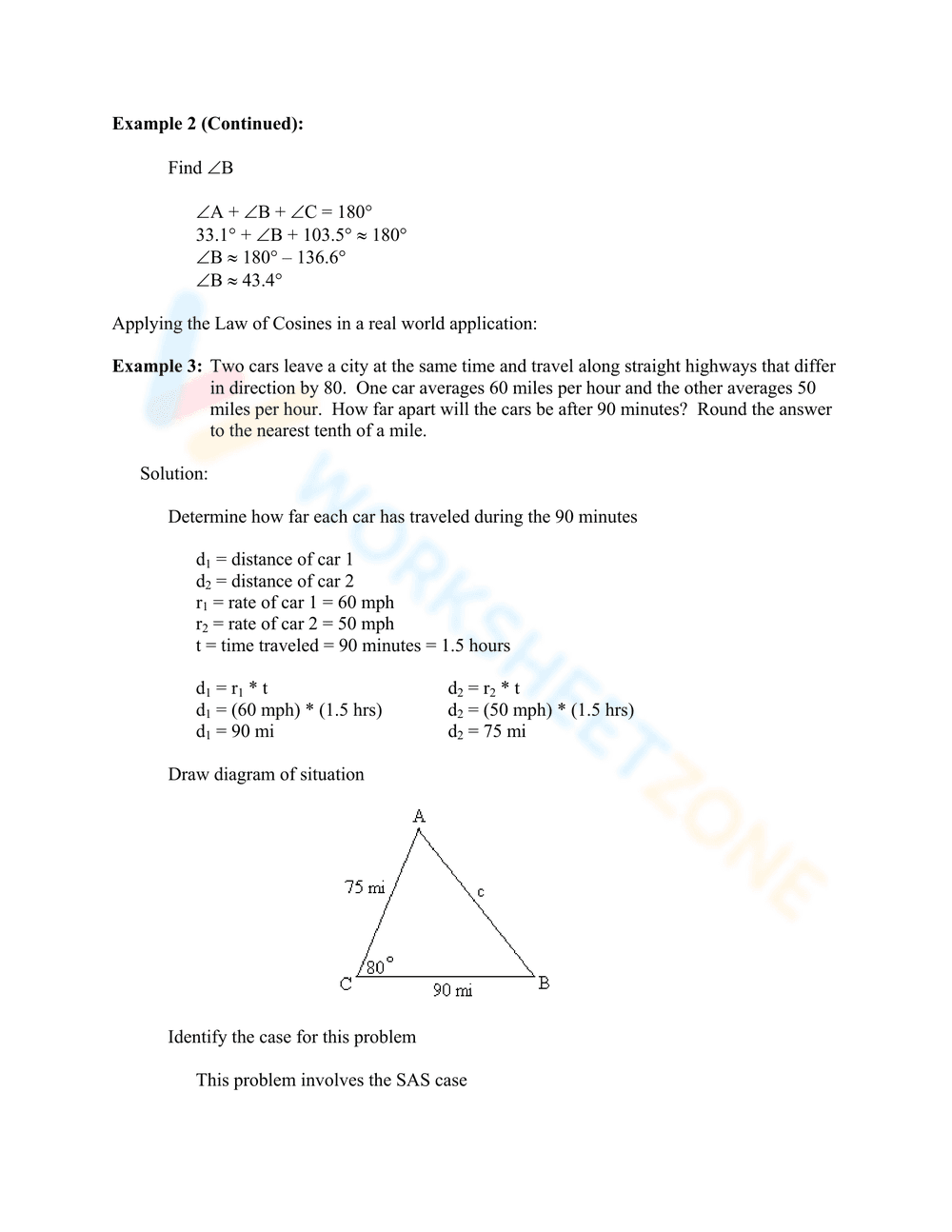 Law of Cosines Advanced Exercises - Page 4