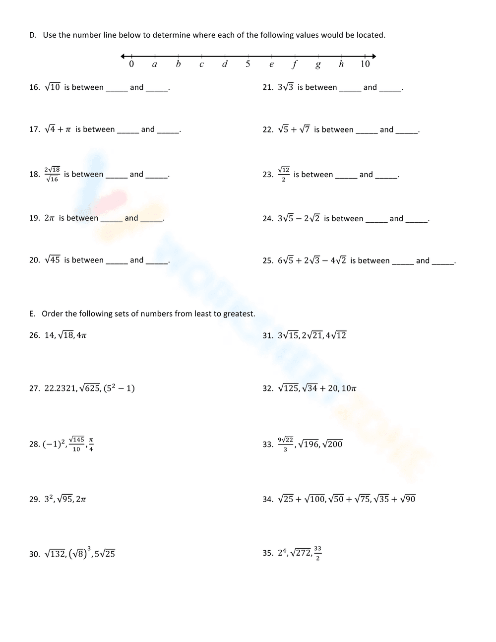 Work with Rational and Irrational Numbers - Page 2