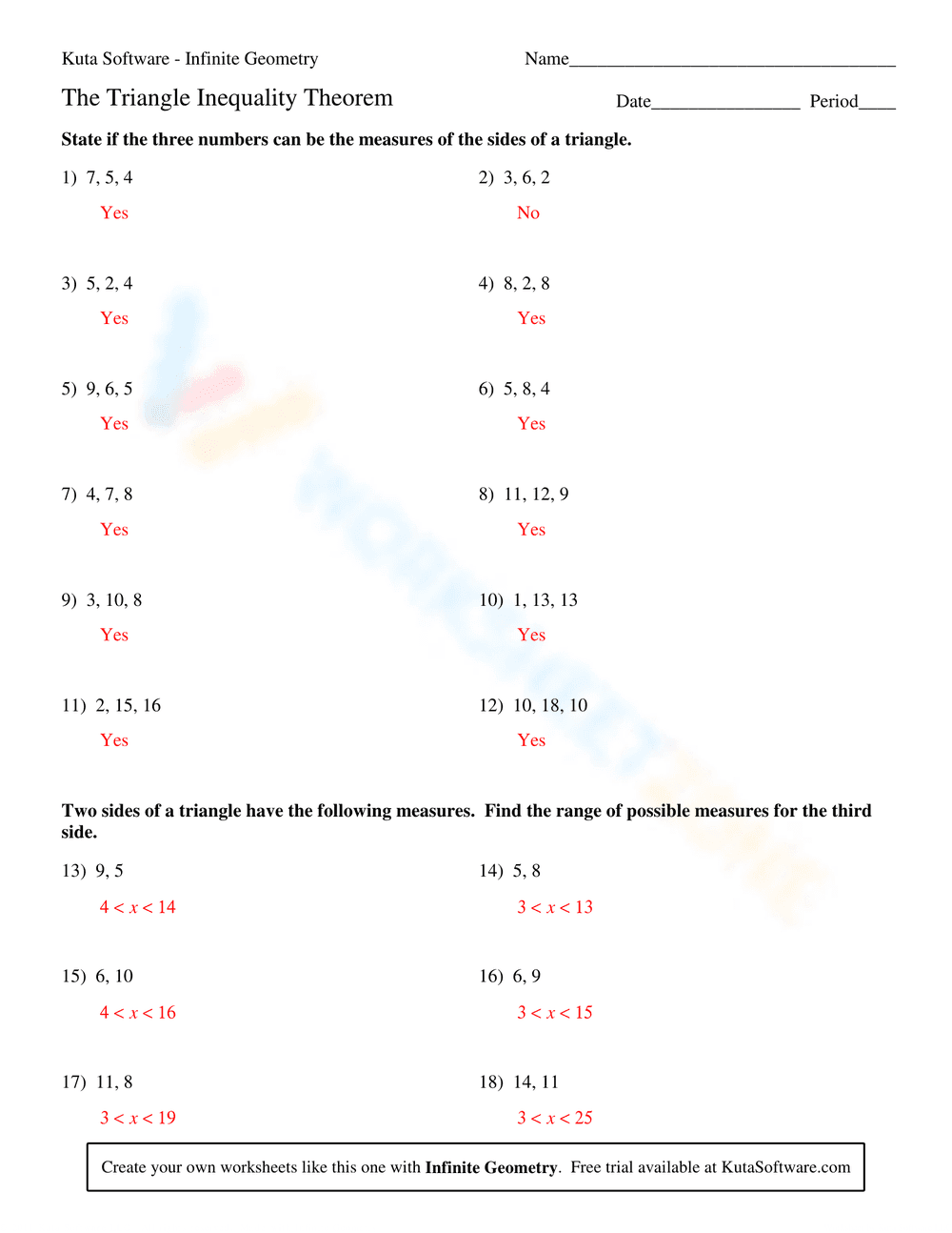 The Triangle Inequality Theorem - Page 2