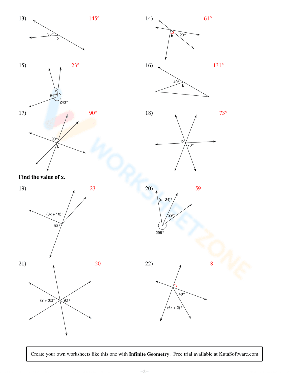 Angle Pair Relationships 1 - Page 4