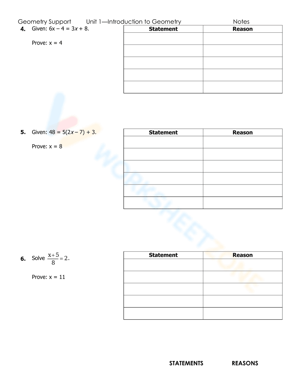 Algebraic Proofs with Two-Column Geometry Format - Page 4