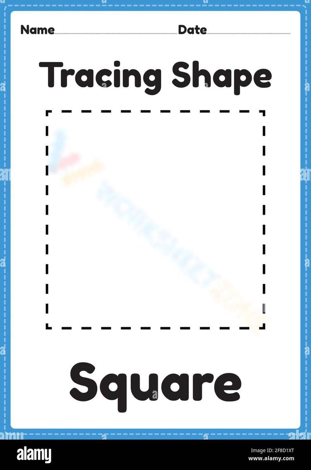 Square Shape Identification Worksheet - Page 1