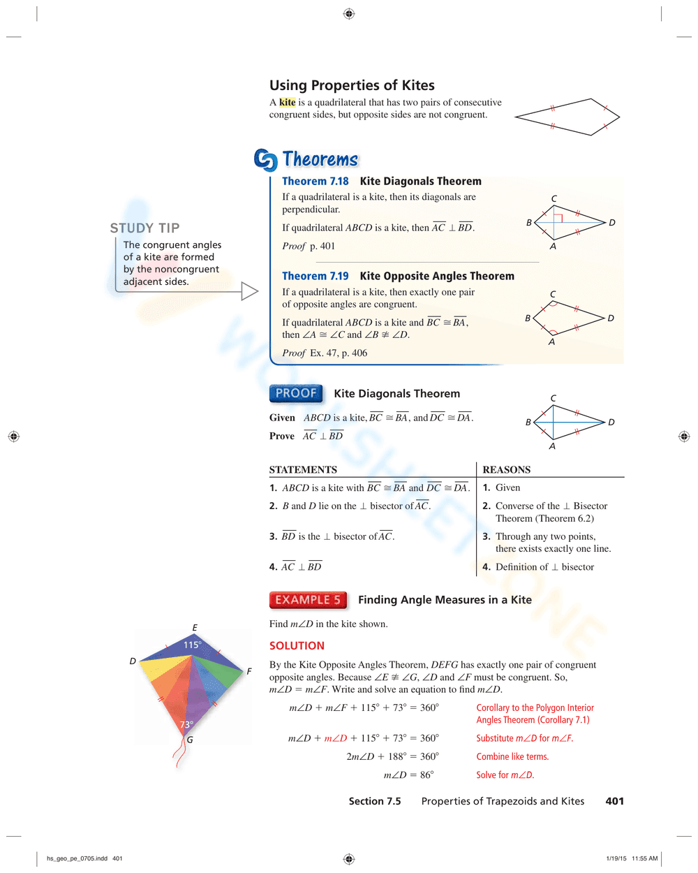 Properties of Trapezoids and Kites - Page 5